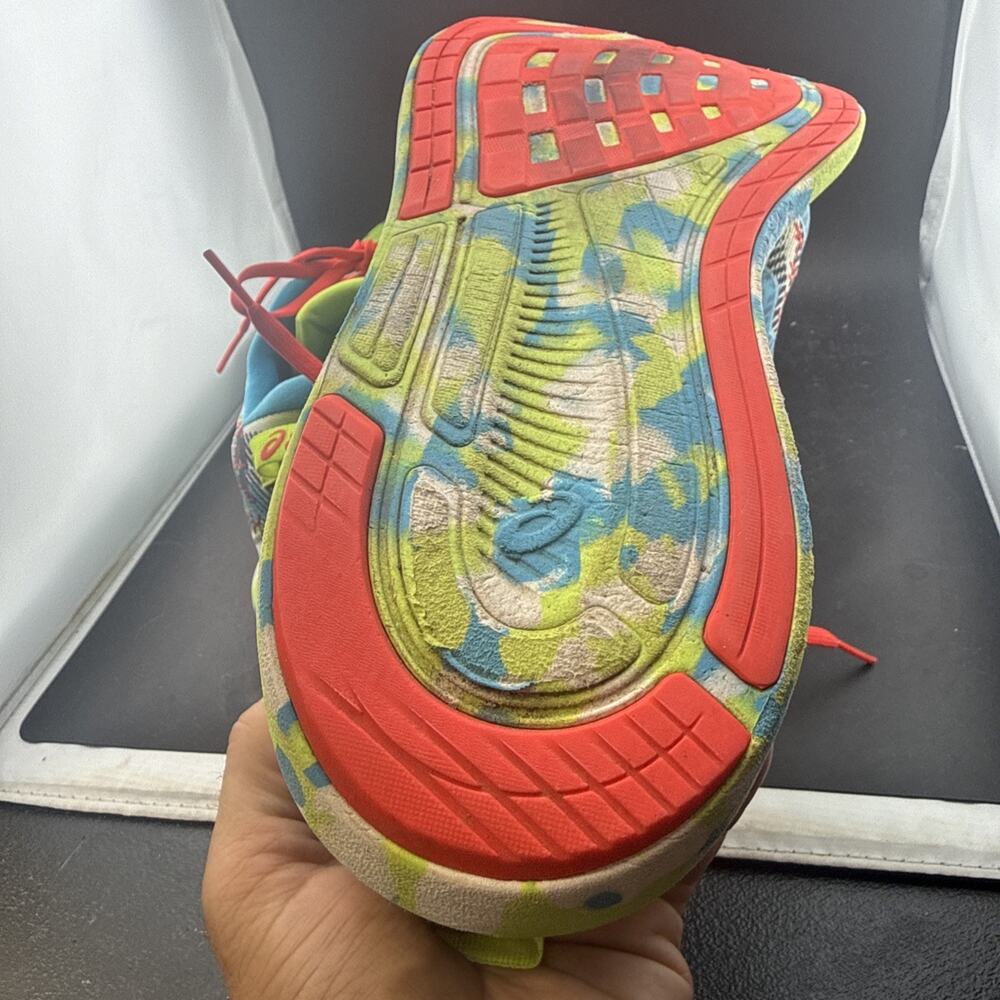 ASICS Noosa Tri 13 Color Injection Hazard Green Digital Aqua 1011B021-300 Men 12 - Picture 7 of 9
